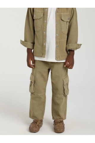 Jack Lions Erkek Bebek Çocuk Cepli Kargo Pantolon-15630 Yeşil