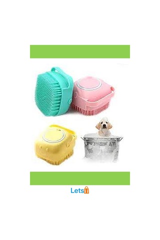 Yumuşak Silikon Şampuan Hazneli Kedi Köpek Yıkama Kesesi 80ml