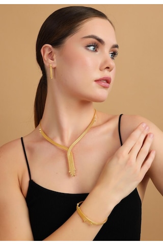 Kalze Set 8 Ayar Altın Özel Tasarım T14496