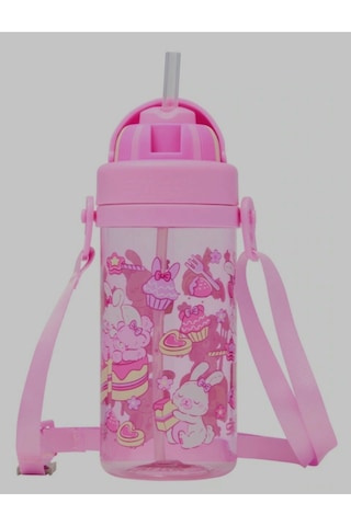 Out & About Teeny Tiny -tavşan Desenli Kreş Boy Suluk 400ml Pembe