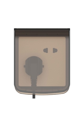 Homyl Su Geçirmez Çıkış Fişi Kapağı Duvar Soket Siyah