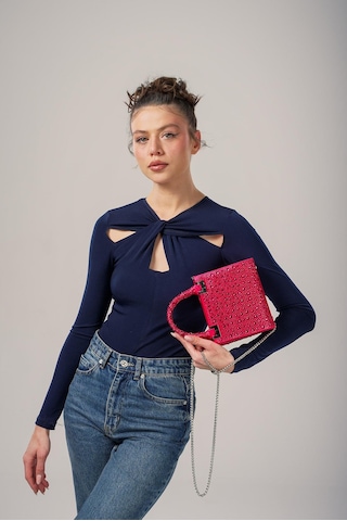 Ççs Kadın 17755 Omuz Ve El Çantası Fuşya