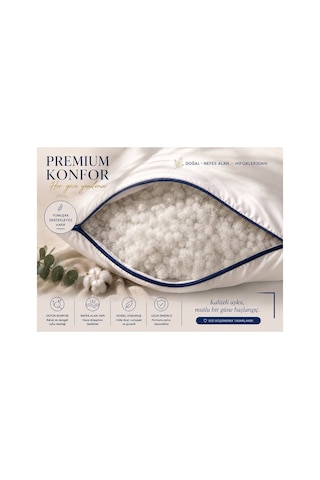 4 Adet Biyeli Yastık Lacivert Serisi 1000gr Silikon Boncuk Elyaf Dolgulu 50 x 70 CM