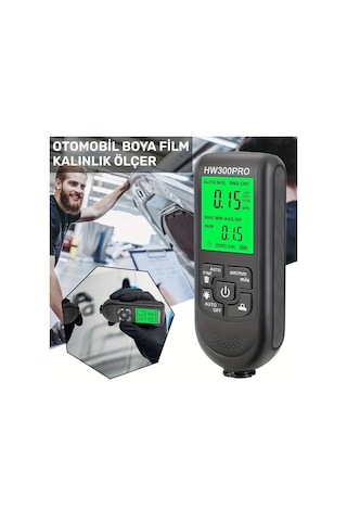 Hw-300pro Oto Boya Kalınlık Ölçer Fe Nfe 2000µm + 2 Fonksiyonlu Bardak Tutucu Hediyeli Lisinya 0 - 25.5 CM