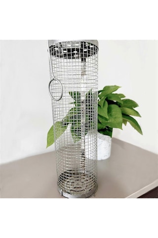 Açık Hava Izgarası İçin Tekerlekli Izgara Sepeti, Et Izgarası İçin Barbekü Tekerlekli Izgara Ağı Silindiri