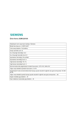 Siemens LC65FCJ60T 60 CM Duvar Tipi Davlumbaz