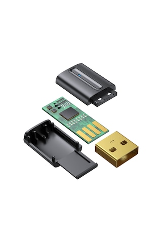 Xiyyadms Usb Bluetooth 5.0 Transmitter, Mikrofonlu Ses Aktarıcı, Tv/pc Uyumlu, Kablosuz Kulaklık İle Çalışır, Siyah, 10m Menzil, Plug & Play