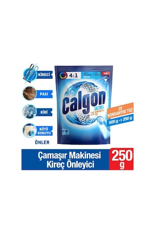 Calgon Power Kir, Pas, Kireç Ve Koku Önleyici 4'ü 1 Arada Ultra Konsantre Toz 250 G