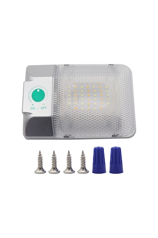 Rv Led Tavan Tek Kubbe Işığı Dc 9-18v 6000-6500k Dokunmatik Kısılabilir İç Mekan Led Aydınlatma On/off Anahtarı İle Araç Rv Treyley Kamp Botu İçin