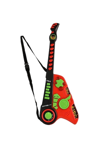 Led Işıklı Melodili Askılı Müzikli Gitar