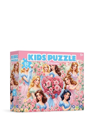Prensesler Çocuk Puzzle 50 Parça 34 24 Cm