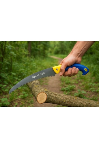 Plastik Saplı Kılıflı Eğri Testere 350mm Bahçe, Budama Ve Ağaç Kesme İçin Profesyonel El Testeresi