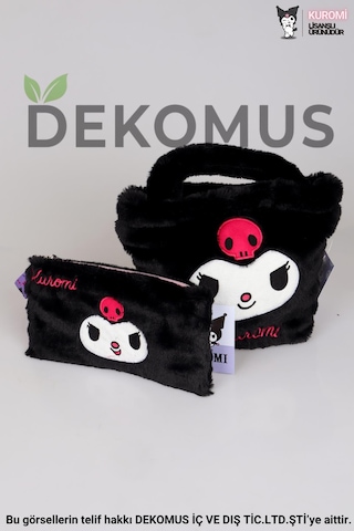 Dekomus İle Lisanslı Yeni Sezon Kuromı Peluş Basıc El Çantası Ve Kol Çantası 2'lisi Ahşap