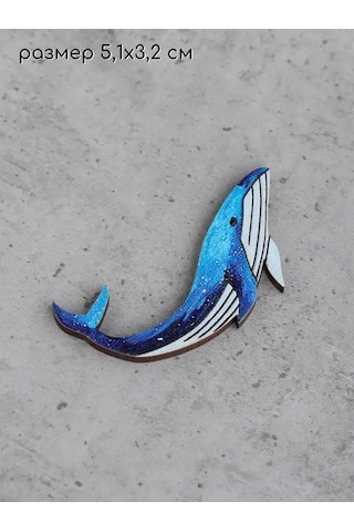 Wood Accessories Balina Broş Pimler 169354460 Mavi