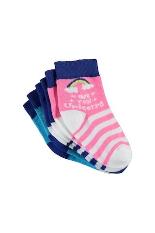 Civil Socks Kız Çocuk 3'lü Çorap 3-12 Yaş Mavi 09a83414424w1 Mavi