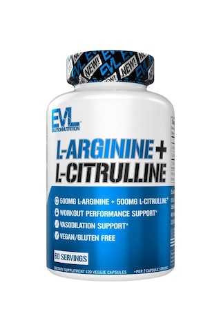Evlution L-arginine + L-citrulline Nitrix Oxide 120 ...