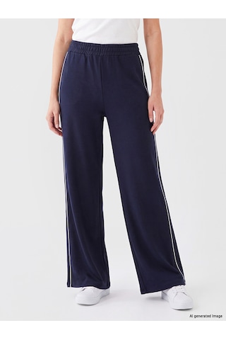 Lcw Modest Lacivert Şerit Detaylı Soft Touch Kadın Eşofman Altı