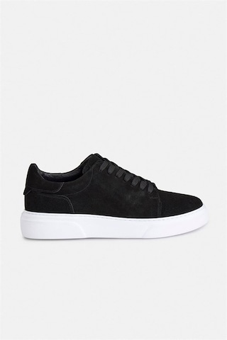 Süvari Siyah Gerçek Deri Bağcıklı Sneakers Say2001500041-s09