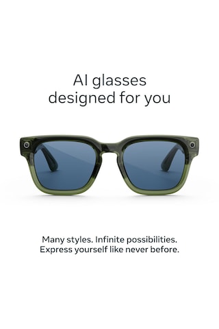 Meta Glasses Fury Racing Green Frame Light Blue Atlantic Lens