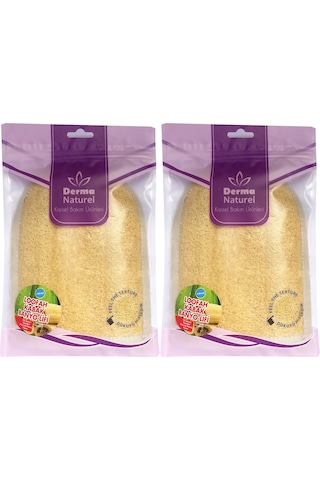 Derma Naturel Loofah Kabak Havlu Banyo Eldiveni 2 Li Set