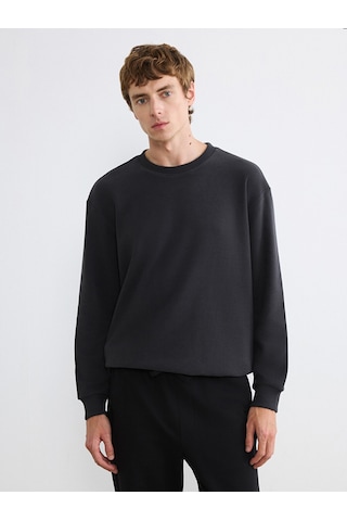 Lcw Vision Antrasit Regular Fit Bisiklet Yaka Erkek Sweatshirt