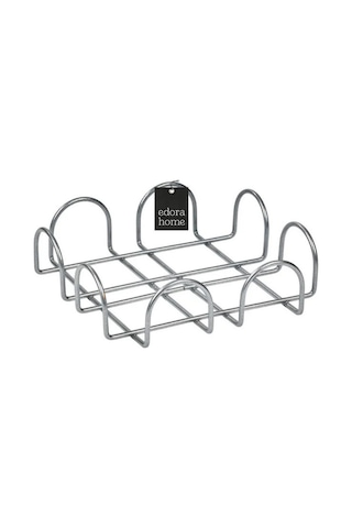 Parlak Silver 18 Cm Peçetelik Büyük Boy Peçete Standı Kafe Restoran Otel Paslanmaz Metal Gümüş