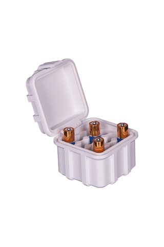 Aaa Pil Saklama Kutusu 3d Baskı Taşıma Kutusu 16'lı Pil Organizer Kutu Beyaz