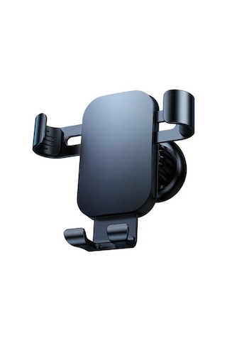 Polham Havalandırma Girişli Araç Telefon Tutucu, Titremez Düşmez Otomatik Kilitli Telefon Tutucu Siyah