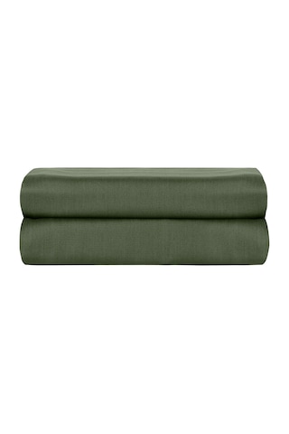 Linestyle Tek Kişilik %100 Pamuk Saten Lastikli Çarşaf 100x200+35 Cm Haki