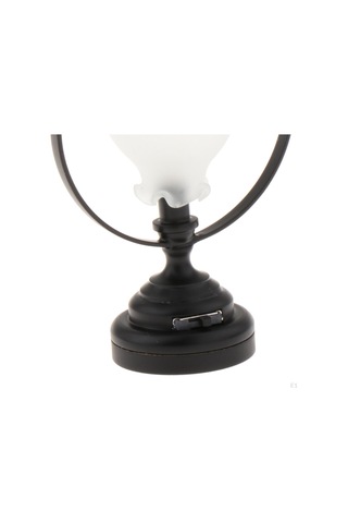 1:12 Ölçekli Dollhouse Masa Lambası Mobilya Süsleri Yaşam Sahnesi Metal Masa Işıkları Mutfak Ev İçin