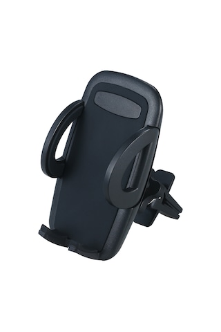 Ranyeek Siyah Araba Klima Tabanı Telefon Tutucu - 360 Döner, Tek Tuş Açılabilir, 4-6 İnç Telefon Uyumlu, Sabit Ve Güvenli Siyah