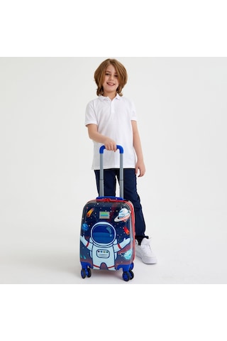 Coral High Kids Saks Mavi Astronot Desenli Çocuk Valizi 16743