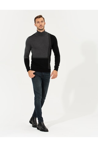 Pierre Cardin Erkek Gri Triko Kazak 50261176-vr024 Gri