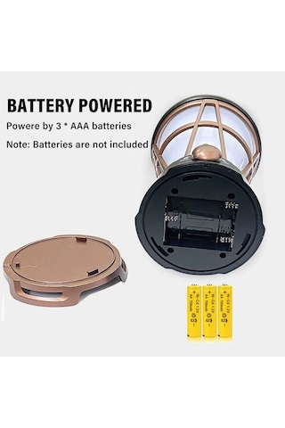 Mufunye Yeşil Aküli Güneş Enerjili Kamp Feneri, Usb Şarjlı, Acil Işık, Çadır Işığı, Manzaralı Ateş Efekti, Taşınabilir Çok Renkli