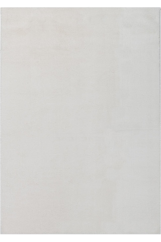 Yumuşak Peluş Halı Kaymaz Tabanlı, Yıkanabilir, Modern Dokulu Halı Krem