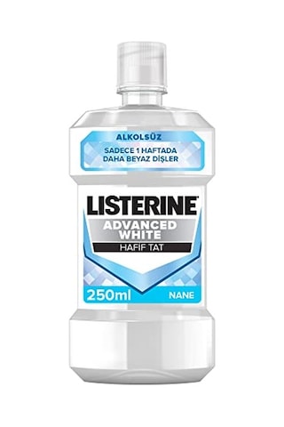 Listerine Advanced White Hafif Tat Alkolsüz Ağız Bakım Suyu 250 Ml