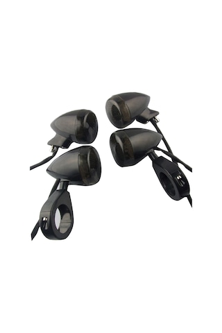Suntek 4x Ön Arka Motosiklet Led Dönüş Sinyali Işığı 39 MM Çatal Kelepçesi  Siyah