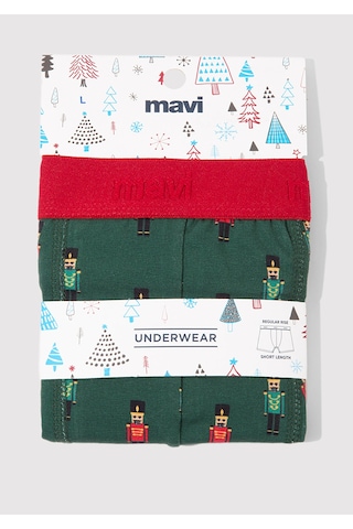 Mavi - Baskılı Boxer 0912138-71871 Yeşil
