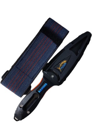 Pelajik Ranger Pro Kol Bandı Dalış Bıçağı Şiş Kakıçlı Paslanmaz Çelik Zıpkıncı Bıçağı Siyah