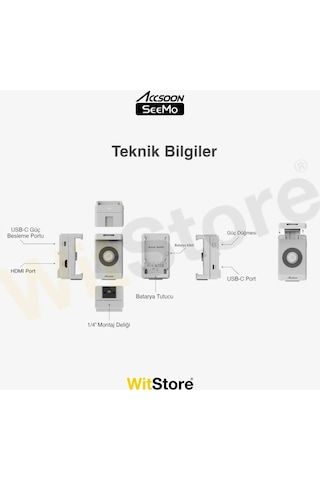Accsoon Seemo Taşınabilir HDMI-UVC Video Verici İzleme Adaptörü f