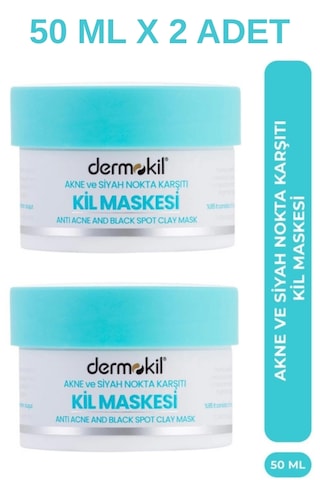 Dermokil Akne Ve Siyah Nokta Karşıtı Kil Maskesi 50 Ml X 2adet