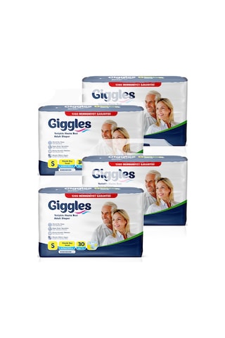 Giggles Yetişkin Bel Bağlamalı Hasta Bezi Small 4 x 30'Lu
