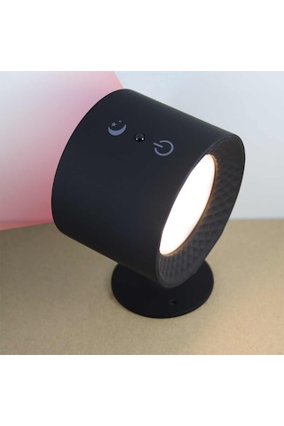 Led Rgb Çift Taraflı Şarjlı Kumandalı Duvar Aplik Aydınlatması Siyah