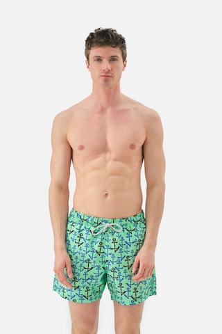 John Frank Anchor Desenli Hızlı Kuruyan Mayo Short Erkek Mayo Short Jfsssw35 Mint