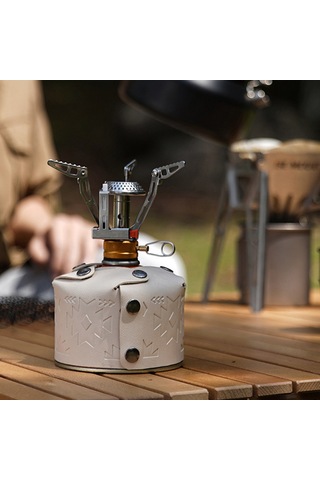 Youtek Outdoor Çelik Çalışma Ocağı, Fırça Ateşleme, Kolay Taşınabilir, 3000w Güç, Kamp Piknik İçin Uygun Gümüş