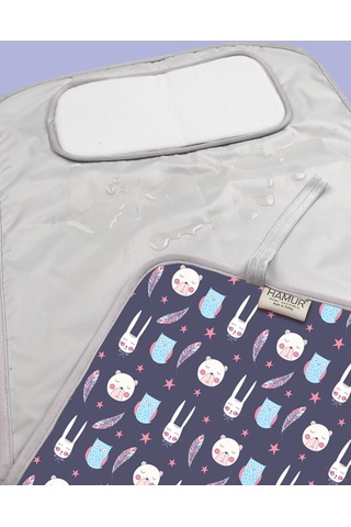 Anne Bebek Bakım Örtüsü Alez Yenidoğan Alt Açma Değiştirme Purple Organizer Pedi Minderi ÇiftTaraflı