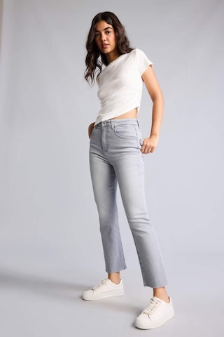 Defacto Crop Flare Fıt Yüksek Bel Gri Jean Pantolon I1912ax26aunm55 Gri-nm55