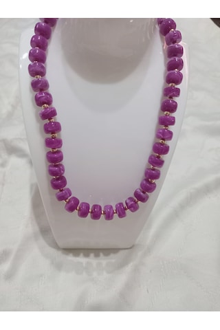 Mor Silindir Kolye Mor