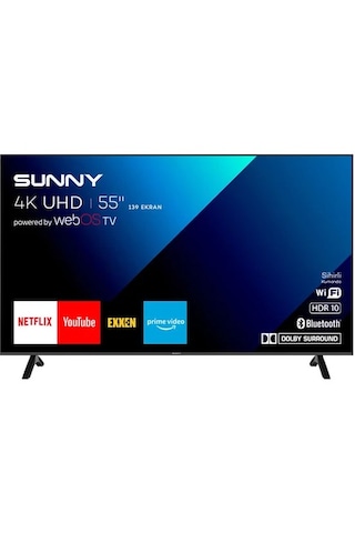 Sunny SN55FMN252 55" 139 Ekran Uydu Alıcılı 4K Ultra HD Smart LED TV