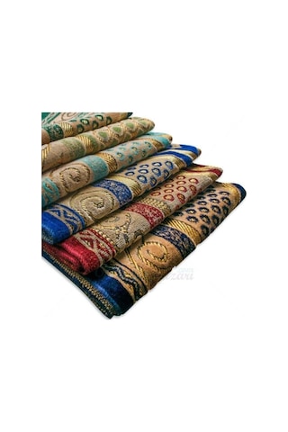 10 Adet Şpinger Kadife Seccade 380 - 400 Gr Hac Umre Mevlüt Hatırası Çok Renkli